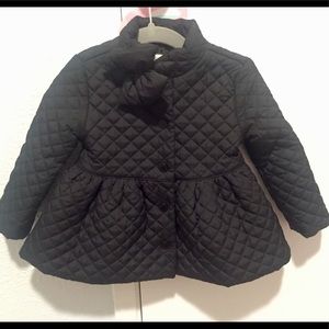 Super Cute Black Janie & Jack Peacoat Style Jacket